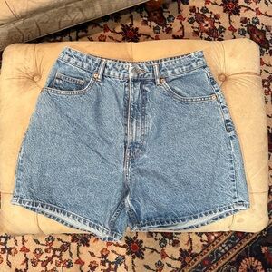 Zara High-Waisted A-Line Jean Shorts